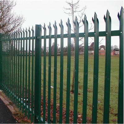 304SS Metal Palisade Fencing Hot Dipped Galvanized H 1.5m-2.8m