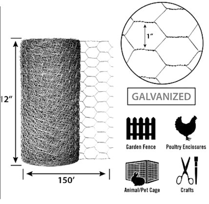 Reverse Twist Galvanized Hexagonal Poultry Netting Oxidation Resistant